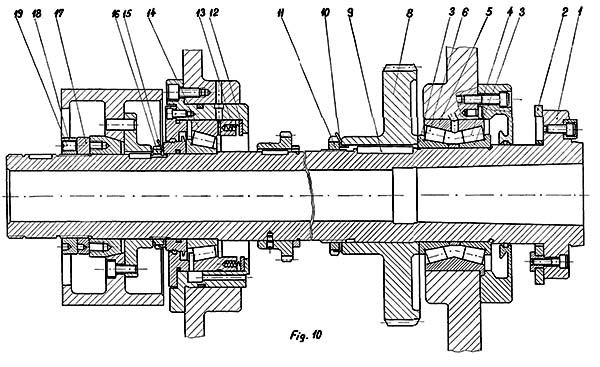Шпиндель токарно-гвинторізного верстата SNA 400 з підшипниками Gamet Шпиндель токарно-гвинторізного верстата SNA 400 з підшипниками Gamet